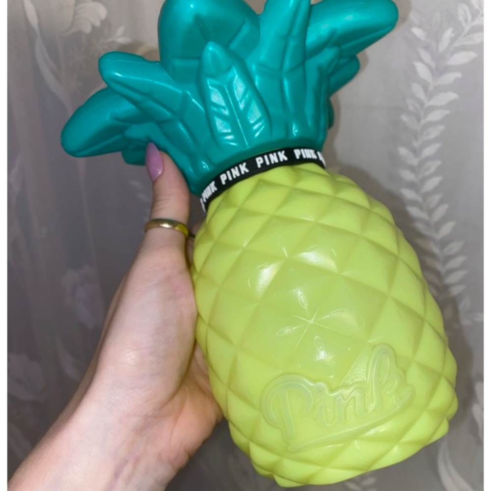 SET OF 2- PINK Pineapple Tumblers with Straw